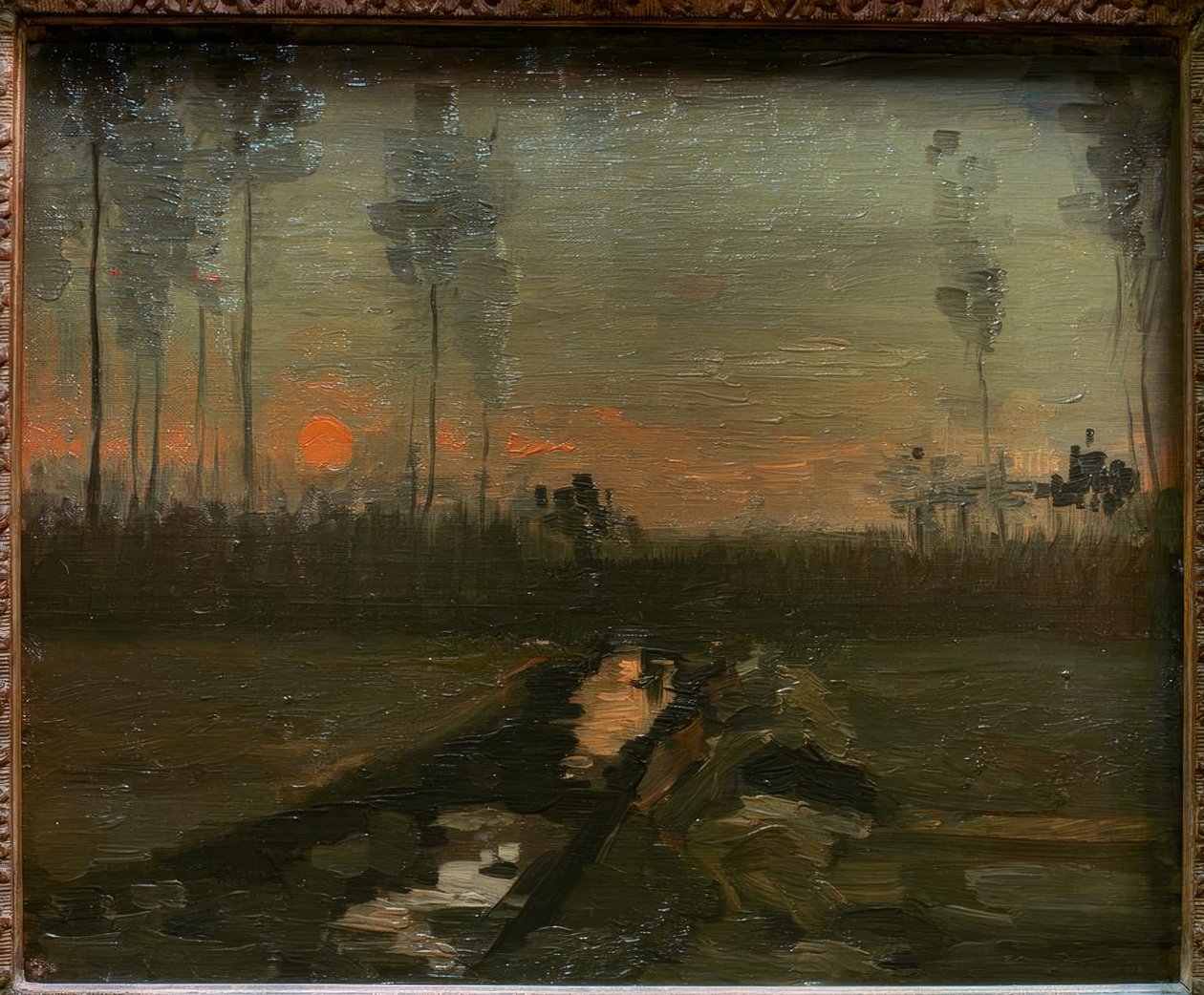Coucher de soleil Vincent van Gogh Estampe d